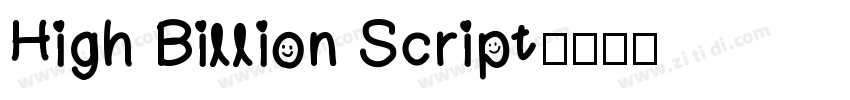 High Billion Script字体转换